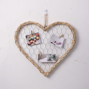 Hand Woven Heart Shaped <b>Photo</b> <b>Frame</b> With Wire Mesh For Home Decor Wall Hanging Living Room Valentine'S Day Decoration - Product Image 3
