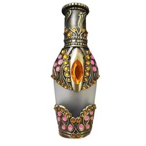 2017 Groothandel Glas Libanon Parfumflesje Met Metalen Facing en Glas Stok