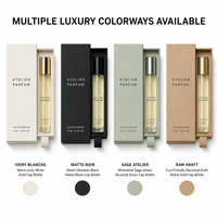 Boîte d'emballage de parfum de luxe 10 ml en gros d'usine, boîte cadeau rigide coulissante pour parfum avec insert en mousse et ruban de tirage