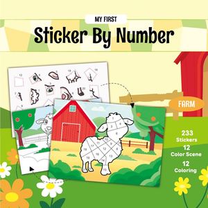 Libro de pegatinas para colorear sin ensuciar para niños y niñas, 12 piezas, actividades, arte, regalos de cumpleaños, manualidades, animales de granja, manualidades con láminas para niños - Product Image 6