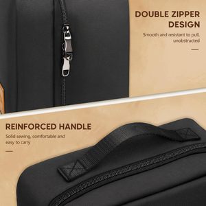 Custom Accordion Design Travel Essentials <b>Mens</b> Travel <b>Toiletry</b> Organizer Water Resistant Tri-layered Shaving <b>Bag</b> for <b>Toiletries</b> - Product Image 3