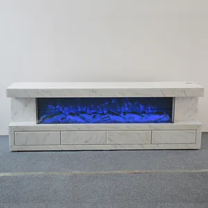 2024 popolare a prova di fuoco di buona qualità in marmo ignifugo camino tv cabinet per la vendita