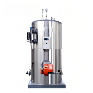 Caldera de vapor Vertical Industrial compacta LHS 500-1500 Kg/h Gas/LPG/tubo de agua automático de baja presión de fuel - Product Image 1