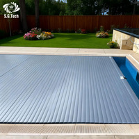 Wasserdichte, einziehbare Polycarbonat-Schwimmbadabdeckung mit automatischen Lamellen, praktisch, Guangdong