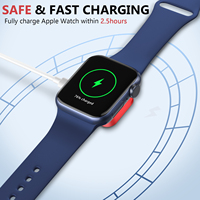 Chargeur rapide magnétique en alliage d'aluminium 2,5 W Chargeur sans fil portable pour Apple Watch