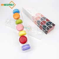 Boîte pliable personnalisée pour 7 macarons, emballage en papier avec tiroir coulissant, boîte cadeau pour biscuits et desserts