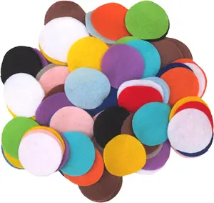 Mixed Color Assortment of round Craft Felt Circles stickers for DIY Craft Project Sewing Handcraft