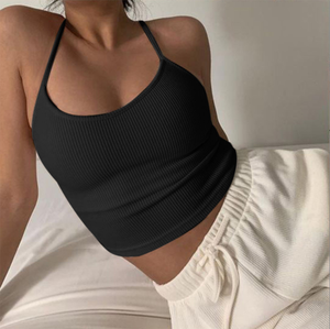 Camiseta sin mangas con <span class=keywords><strong>tirantes</strong></span> finos <span class=keywords><strong>para</strong></span> mujer, <span class=keywords><strong>blusa</strong></span> informal <span class=keywords><strong>de</strong></span> punto <span class=keywords><strong>para</strong></span> <span class=keywords><strong>dormir</strong></span>, chaleco Sexy sencillo - Product Image 4