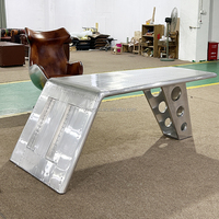 Luxe pour ensemble de bureau aile d'aviateur Mobilier de bureau au design unique pour la maison Hôtel et bureau Table d'ordinateur en aluminium