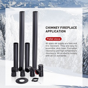 Adorefires kit de <span class=keywords><strong>tuyau</strong></span> de fumée de cheminée de poêle à granulés de <span class=keywords><strong>bois</strong></span> de haute qualité acier au carbone noir - Product Image 6