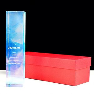 Factory New Popular Wholesale, K9 Crystal <b>Cube</b> Trophy Custom Crystal Glass Award Trophies/ - Product Image 1