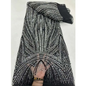 Ventes directes chine gros métallisé dentelle tissu belle perlée ou Standard bon <span class=keywords><strong>prix</strong></span> indien George 2024 Style chaud - Product Image 1