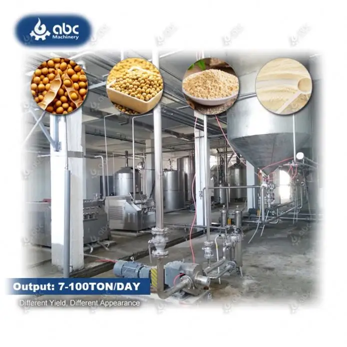 MEILLEURE machine de production complète de protéines d'isolat de soja de protéines de contrôle de qualité pour la farine de protéine de soja