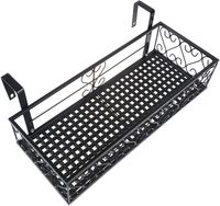 Jardinière murale en métal et fer Garde-corps de balcon suspendu à 5 niveaux Support pour plantes, Pot pour plantes suspendu intérieur extérieur Décoration de la maison et du jardin