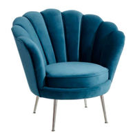 Fauteuil à fleurs en velours de grande taille, livraison rapide, fauteuil d'appoint en forme de fleur avec pieds dorés