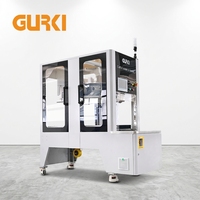 Machine de scellage et d'étiquetage automatique de cartons de boissons GURKI GPETB-40 avec ruban adhésif électrique, entraînement supérieur et inférieur