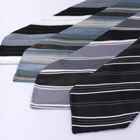 Cravate homme en soie de mûrier, faite main, à trois plis, jacquard, style italien, rayée, décontractée et professionnelle, coupe slim, vendue à l'unité