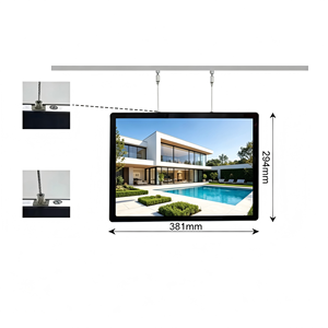 Boîte lumineuse publicitaire suspendue en acrylique pour vitrine, avec éclairage LED, pour affichage immobiliers et signalétique. - Product Image 2