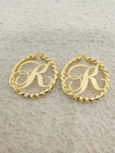 <span class=keywords><strong>Orecchini</strong></span> a Cerchio Personalizzati con Personaggi dei Cartoni Animati, Gioielli Carini per Bambine, Regalo in <span class=keywords><strong>Acciaio</strong></span> Inossidabile Placcato Oro 18K - Product Image 6