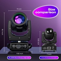 Projecteur à tête mobile 230W 7R à effet arc-en-ciel, contrôle DMX512, éclairage de scène, 24 prismes RGB 3-en-1, pour DJ et événements