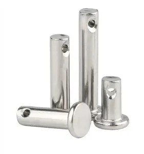 GB 882b DIN1444 Stainless Steel Round Head Zinc Plated Clevis Pins with Hole for R Cotter Pin
