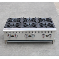 Cuisinière à gaz commerciale 36 pouces, encastrable ou sur pied, gaz naturel/GPL, acier inoxydable, 6 brûleurs, argent, haute réduction du bruit