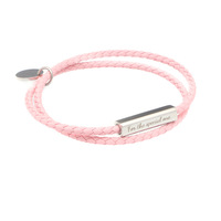Bracelet en cuir tressé personnalisé en gros, bracelet d'identification en acier inoxydable gravé au laser sur mesure, plaqué or 18 carats, étanche