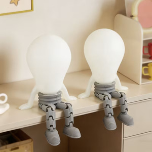 Vashine Lampadina Decorativa Luminosa Stampata in 3D in PLA, Ornamenti Flessibili in Cristallo, Lampada a Forma di Bulbo, Animali da Ufficio, Action Figure, Giocattoli Divertenti - Product Image 1