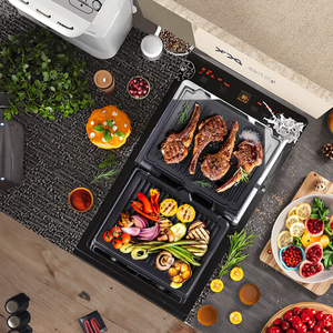 Griglia a Contatto con Display LCD a 4 Fette - Piastra Elettrica per BBQ e <span class=keywords><strong>Panini</strong></span> con Pannello Touch Screen Scaldavivande per Uso Domestico - Product Image 4