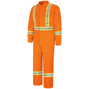 Offshore Reflective Safety Coveralls 100 Cotton Oil Rig Working Short Sleeve Coverall