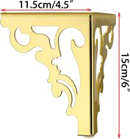 Moderne Dreieckige Eisen-Eckbeine für Esstisch, Schrank, Sofa, Europäisches Blumendesign, 12 cm Höhe, Gold, Robust, Einfache Montage
