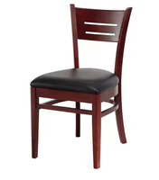 Chaise de salle à manger en bois, nouvelle, empilable, chaise de bar latérale en bois antique, chaises de restaurant en bois et en cuir