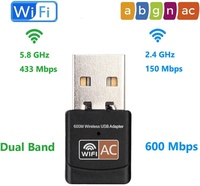 Adaptateur Wifi CE ROHS 600 Mbps RTL8811cu Adaptateur réseau sans fil 5g 802.11ac Clé Wifi pour Android Tv Box