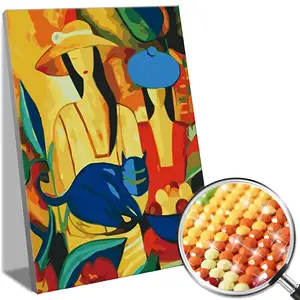 피카소 유명한 다이아몬드 그림 추상 색상 그림 작업 현대 캔버스 회화 가정 장식을 위한 벽 그림
