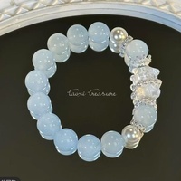Bracelets polis en cristal naturel bicolore bleu, rose et blanc, multi-pierres, avec aquamarine rose, moins chers