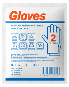 Premium-Nitril handschuhe in Lebensmittel qualität, 2-Pack einzeln verpackt-Einweg-, tragbar-und chemikalien beständig für das Catering - Product Image 5