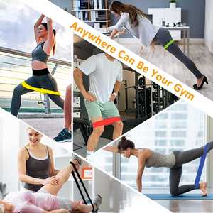 Ensemble de bandes de résistance pour exercices de yoga et de fitness en TPE, épaisses, durables, écologiques, colorées et élastiques - Product Image 2