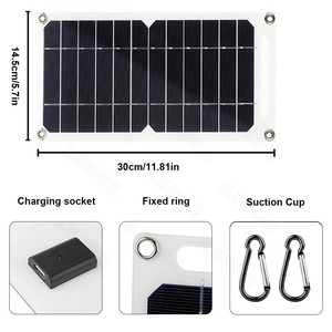 Panel Solar Flexible Monocristalino de 6V 6W |   Cargador Solar Portátil de Viaje - Product Image 4