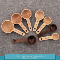 Cuillère doseuse en bois de style européen et chinois Oldwood, capacité de 15 à 45 ml, pour café en grains, poudre, thé, usage en cuisine