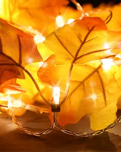 Atacado Outono Colheita Thanksgiving Árvore De Natal Luzes LED Maple Leaves Led Guirlandas Luzes para Decoração Do Feriado Do Jardim