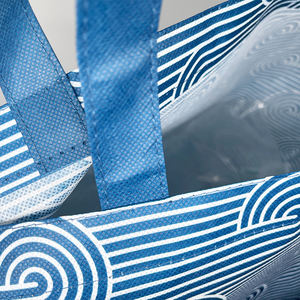 Bolsas de compras de PC PLA reutilizables ecológicas de tamaño mediano Bolsas de mano no tejidas con logotipo personalizado con asas de dibujos animados - Product Image 5