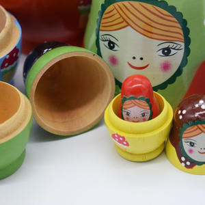 HOYE CRAFT-muñecas de anidación <span class=keywords><strong>rusas</strong></span> para niñas, bloques de apilamiento de madera, juguetes para bebés, 5 uds. - Product Image 3