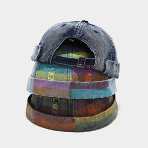 หมวกด็อคเกอร์วินเทจ YOUMITE |   หมวกเบสบอลไม่มีปีก 100% ผ้าฝ้ายเดนิม หมวกมิกิ หัวเข็มขัดทองแดง สำหรับทุกเพศ ทุกฤดู 6 - Product Image 2