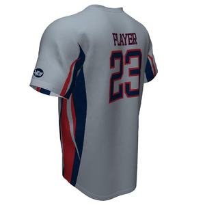Jersey de Béisbol Personalizado OEM con Nombre de Equipo, Nombre de Jugador, Número, 100% Poliéster, Transpirable, Elástico, Talla Grande, Antibacterial, de Secado Rápido - Product Image 4