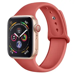 Custom designs fashion sport silicone for apple watch bands 2 3 4 5 6 watch strap 38mm 42mm elegant watchbands