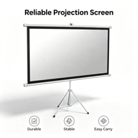 Stativ-Projektionsleinwand mit Ständer für Innen- und Außenbereich, Projektorleinwand für HD-Filme und Büro