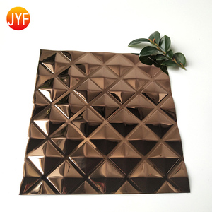 Hoja de acero inoxidable estampada para decoración de pared de Hotel, oro rosa 3D, superventas, productos de China - Product Image 6