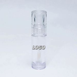 All Clear Round 8ML 7ML Empty Lip Gloss Wand Tube Container Big Brush Applicator Plastic Lipgloss <b>Bottle</b> Tubes No Logo - Product Image 1