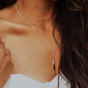 Personalized Long <strong>bar</strong> <strong>Necklace</strong> 925 <strong>Sterling</strong> <strong>Silver</strong> Dainty 18k Gold Plated Blank <strong>t</strong> <strong>bar</strong> <strong>Necklace</strong> - Product Image 3