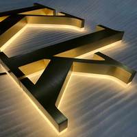 Lettres en relief LED rétroéclairées 3D à haute luminosité, logo personnalisé, enseigne lumineuse pour les devantures de magasins, les façades de bâtiments
